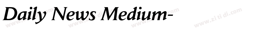 Daily News Medium字体转换